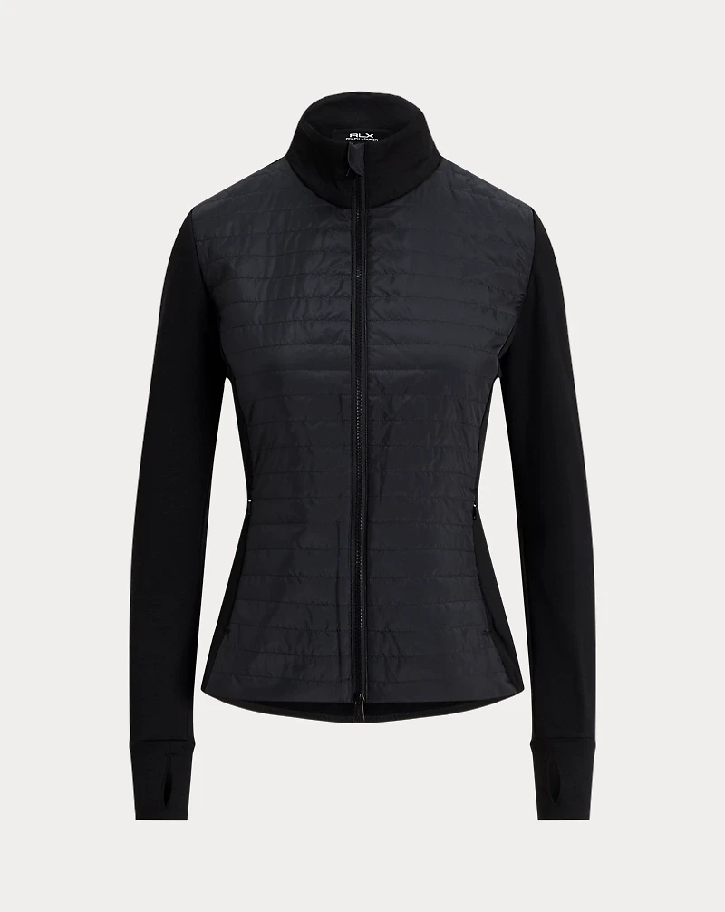 Hybrid French Terry-Quilted Zip Jacket