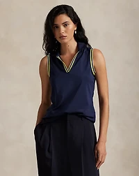Slim Fit Sleeveless Polo Shirt