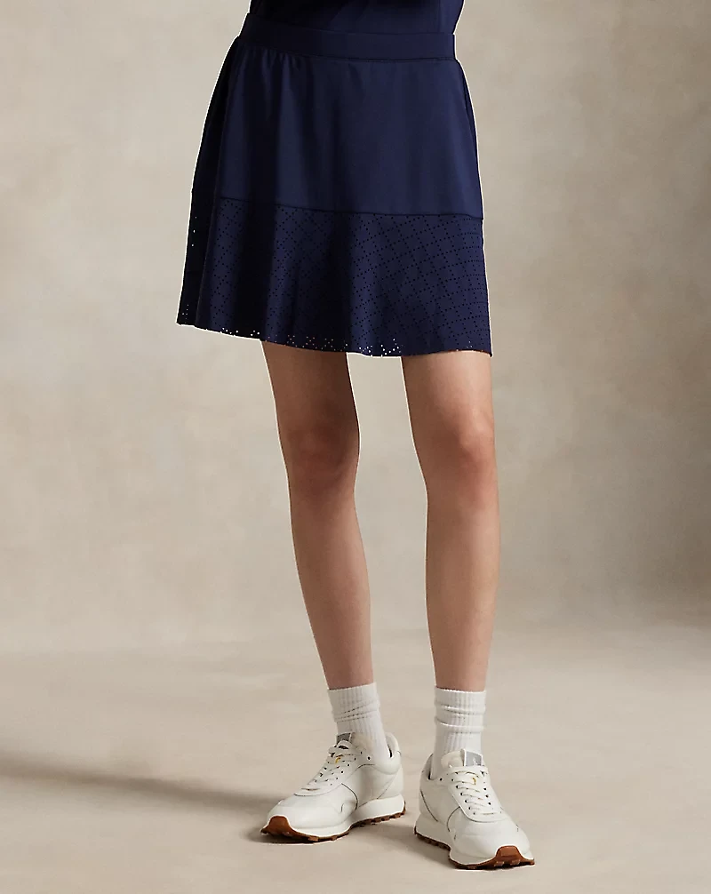 Eyelet Interlock Long Skort