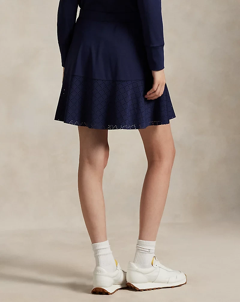 Eyelet Interlock Long Skort