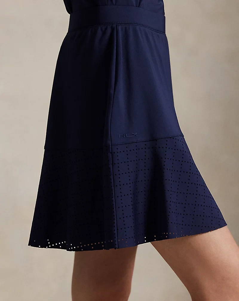 Eyelet Interlock Long Skort