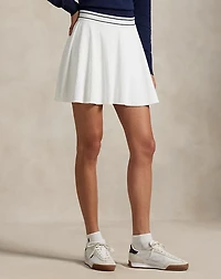 Cable-Motif A-Line Skort