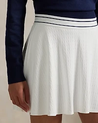 Cable-Motif A-Line Skort