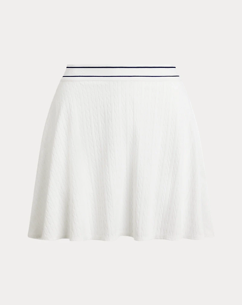 Cable-Motif A-Line Skort
