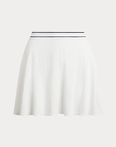 Cable-Motif A-Line Skort