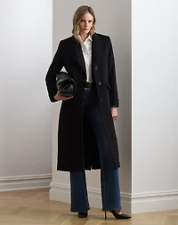 Double-Breasted Wool-Blend Coat