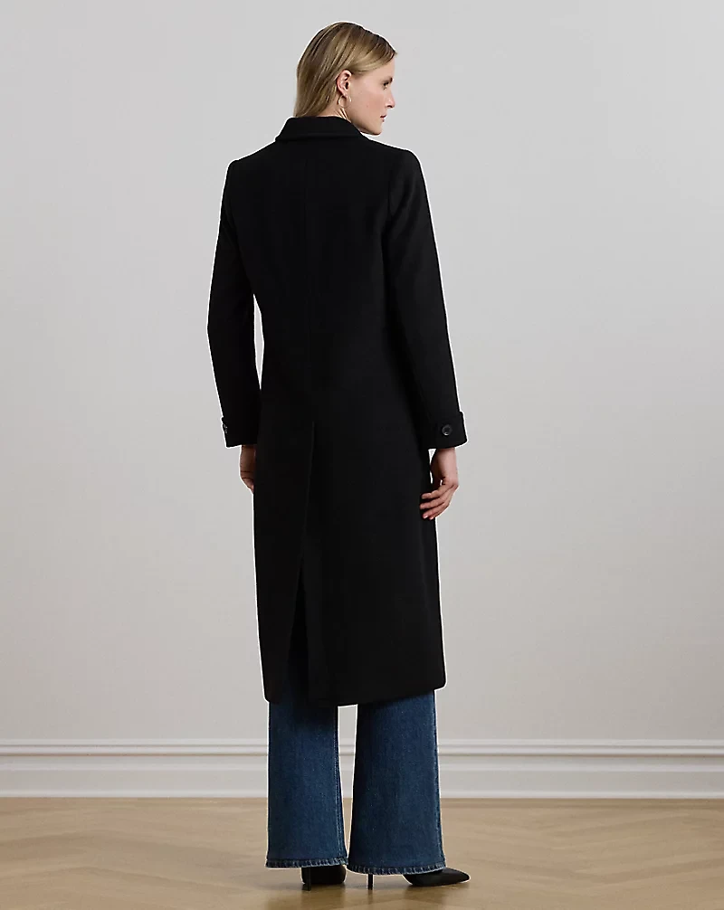 Double-Breasted Wool-Blend Coat