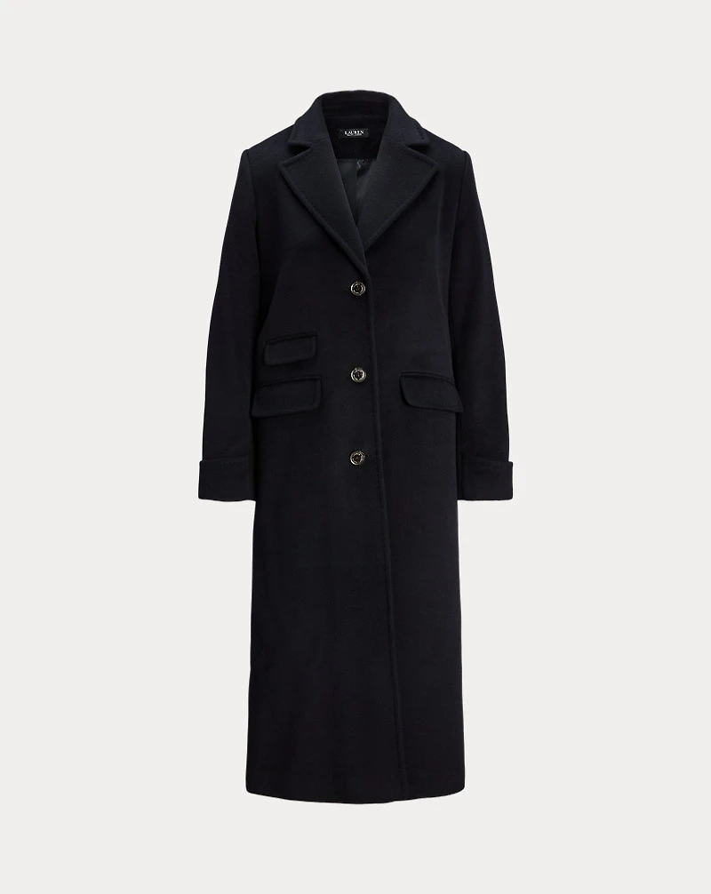 Double-Breasted Wool-Blend Coat