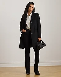 Wool-Blend Reefer Coat