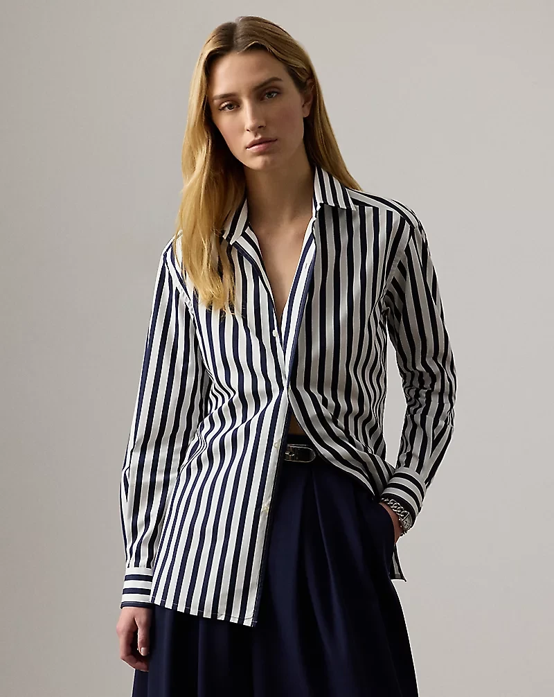 Capri Relaxed Fit Striped Cotton Shirt
