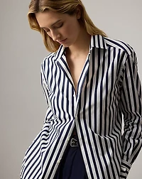 Capri Relaxed Fit Striped Cotton Shirt