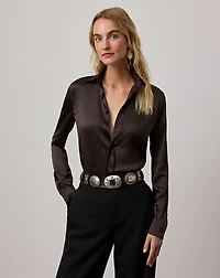 Cameron Straight Fit Silk Shirt