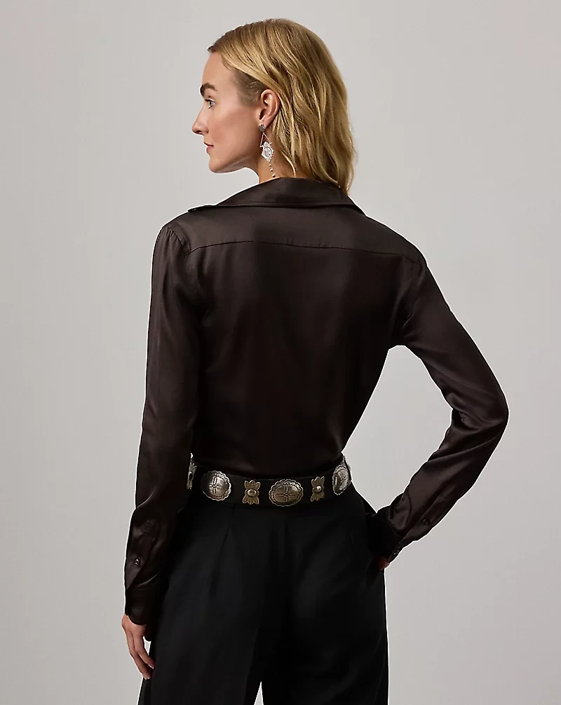 Cameron Straight Fit Silk Shirt