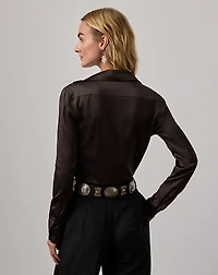 Cameron Straight Fit Silk Shirt