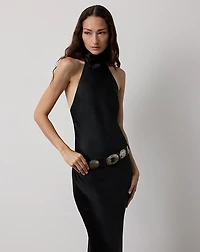 Chilton Stretch Satin Evening Dress