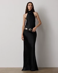 Chilton Stretch Satin Evening Dress