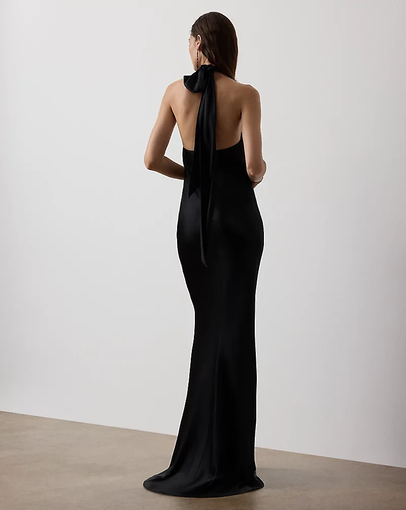 Chilton Stretch Satin Evening Dress