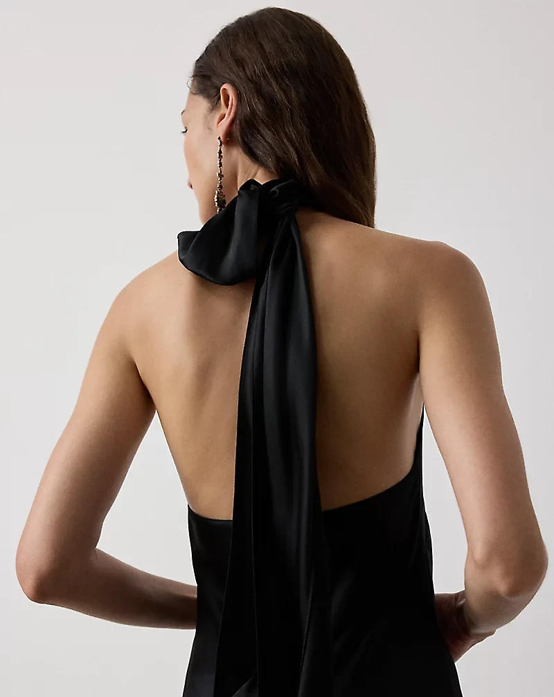 Chilton Stretch Satin Evening Dress