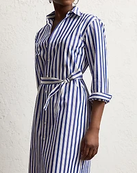 Vicki Striped Cotton Day Dress