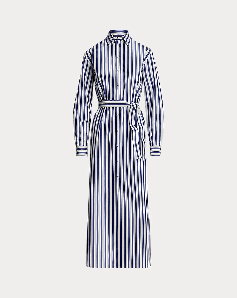Vicki Striped Cotton Day Dress