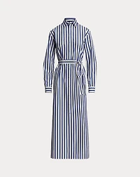 Vicki Striped Cotton Day Dress