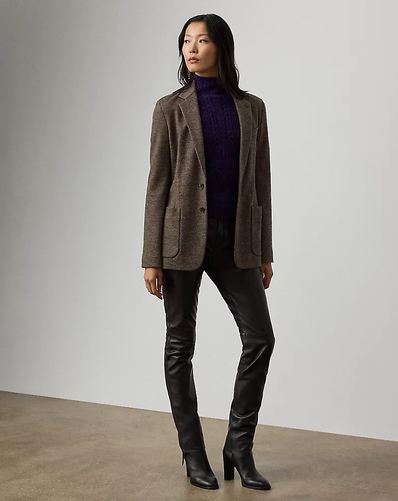Cashmere Pointelle Funnelneck Sweater