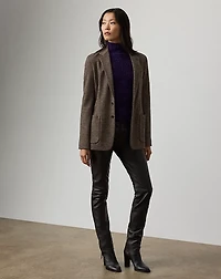 Cashmere Pointelle Funnelneck Sweater