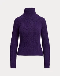 Cashmere Pointelle Funnelneck Sweater