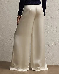 Daria Washed Satin Wide-Leg Pant