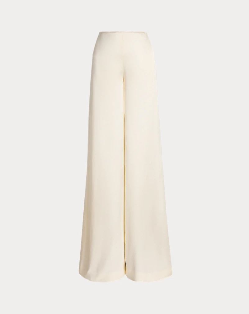 Daria Washed Satin Wide-Leg Pant