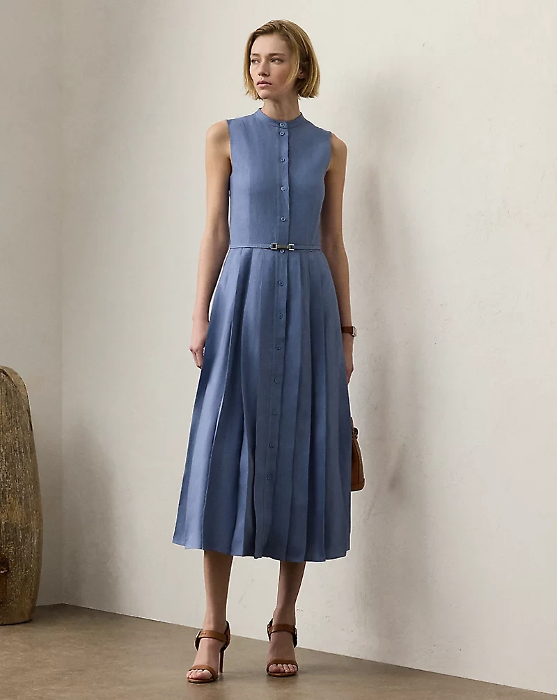Kennedi Linen Sleeveless Day Dress