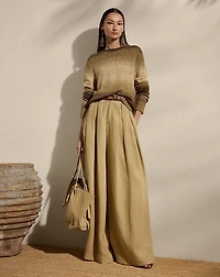 Ombré Linen-Blend Rollneck Sweater