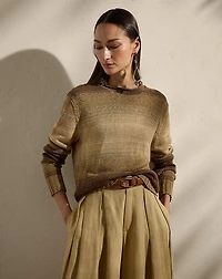 Ombré Linen-Blend Rollneck Sweater