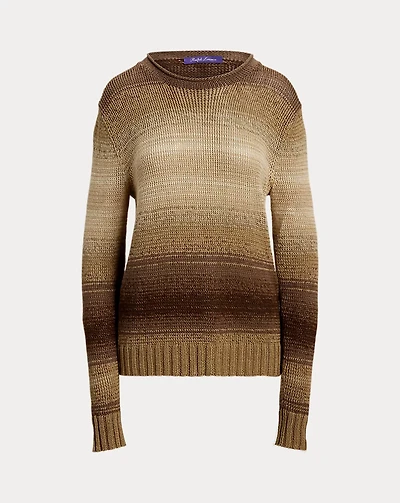 Ombré Linen-Blend Rollneck Sweater