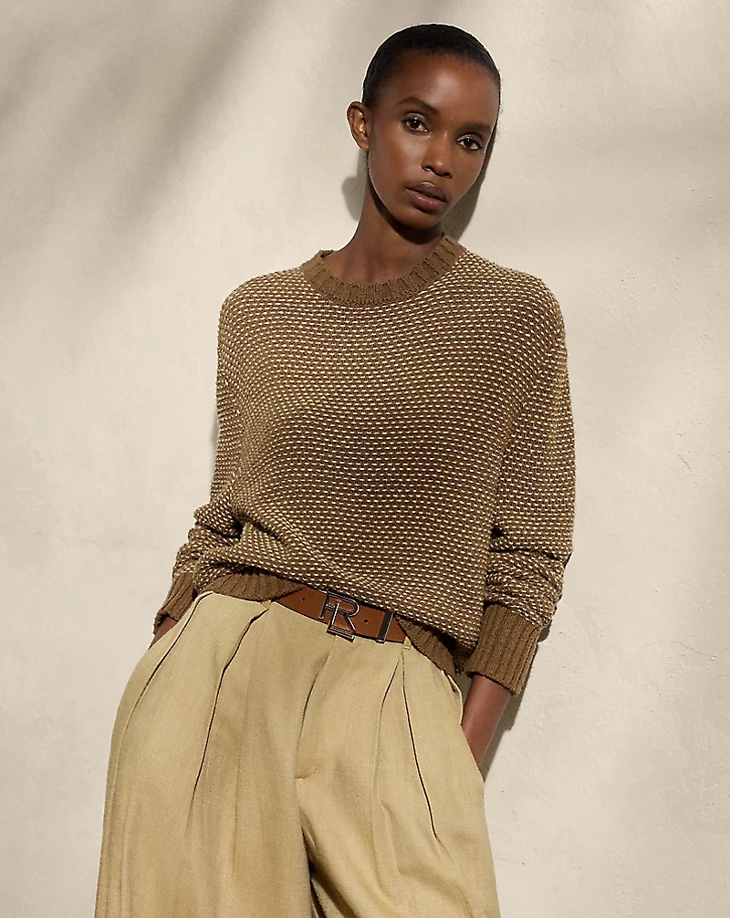 Silk Birdseye Crewneck Sweater