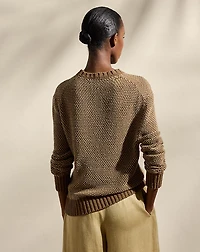 Silk Birdseye Crewneck Sweater