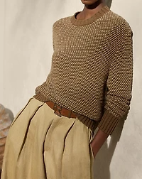 Silk Birdseye Crewneck Sweater