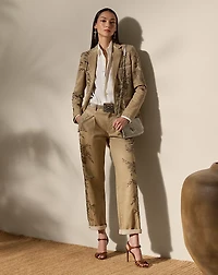 Fallon Embellished Cotton Chino Pant