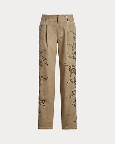 Fallon Embellished Cotton Chino Pant