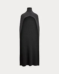 Cashmere-Blend Turtleneck Sweater Cape