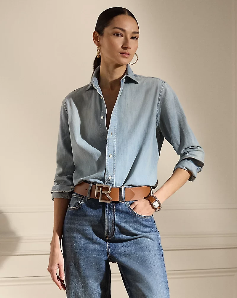 Adrien Relaxed Fit Cotton Denim Shirt