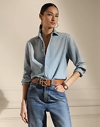 Adrien Relaxed Fit Cotton Denim Shirt
