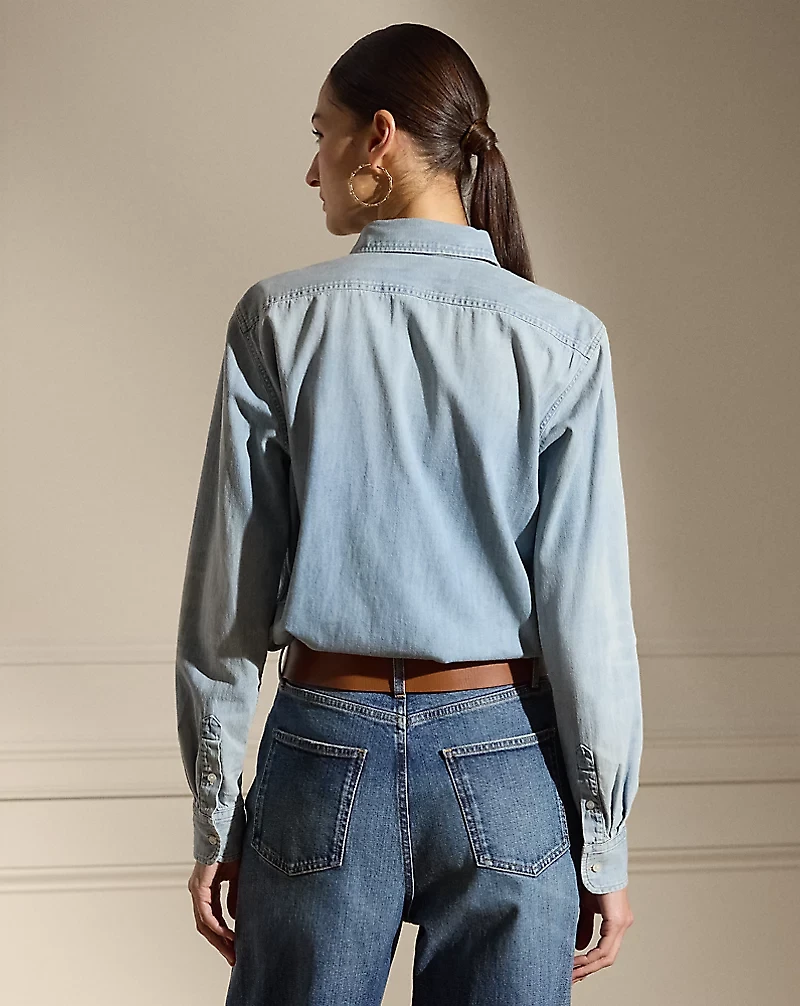 Adrien Relaxed Fit Cotton Denim Shirt