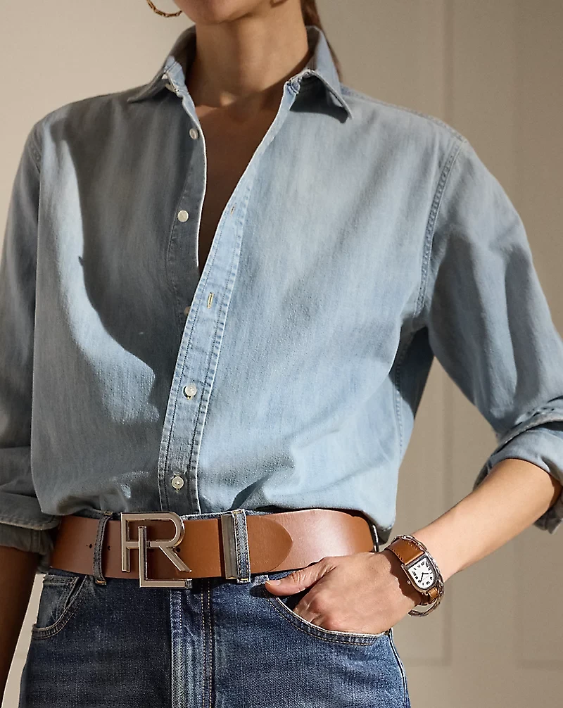 Adrien Relaxed Fit Cotton Denim Shirt