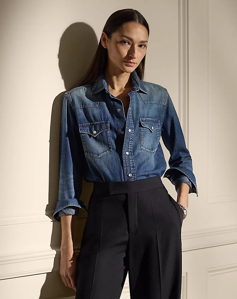Payson Cotton Denim Western Shirt
