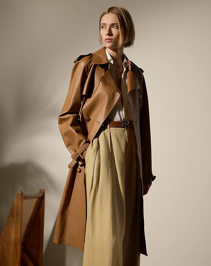 Niles Lambskin Trench Coat