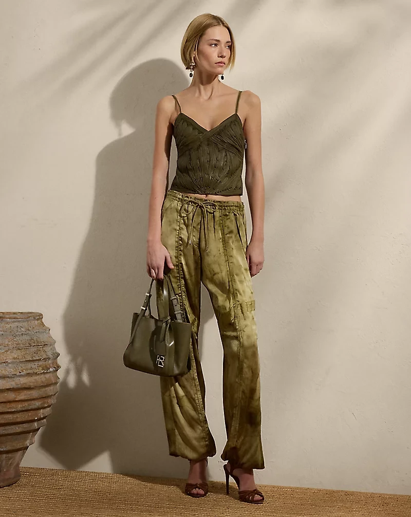 Naylor Lambskin & Tulle Sleeveless Top