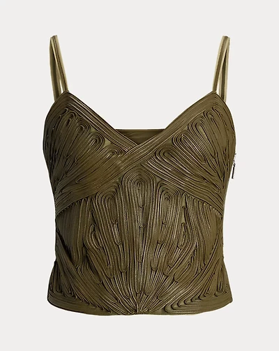 Naylor Lambskin & Tulle Sleeveless Top