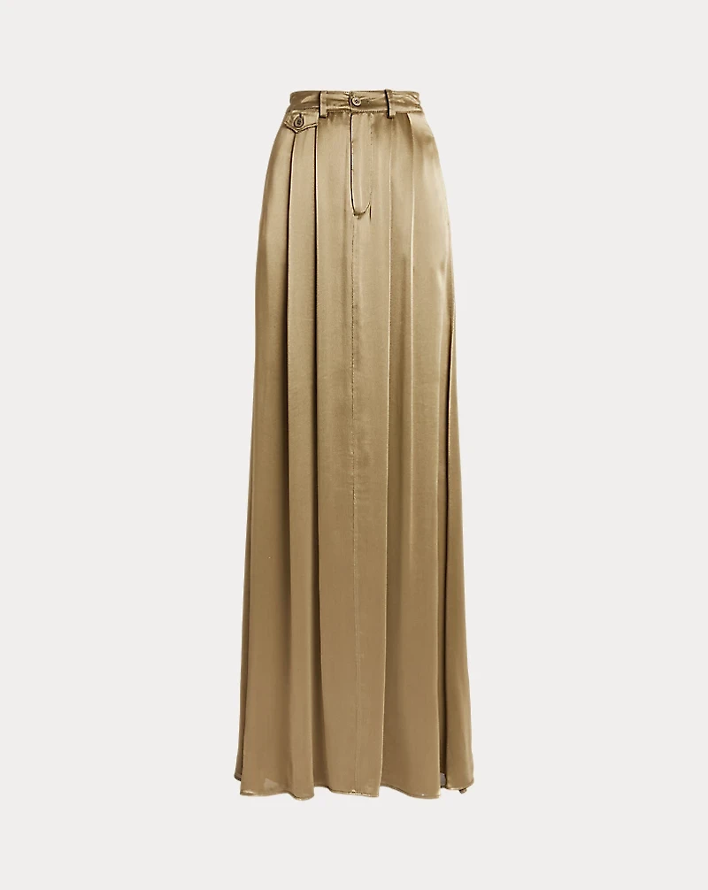 Demetrius Metallic Satin Maxiskirt