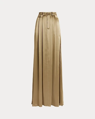 Demetrius Metallic Satin Maxiskirt